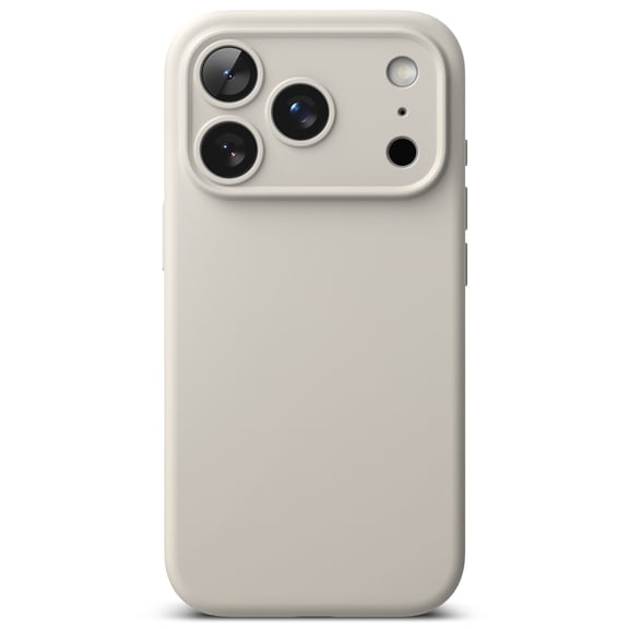 Ringke Silicone Magnetic iPhone 18 Pro MagSafe Case, Camera Control Button Cover, Soft Premium Liquid Silicone, Micro-Fiber Inner Lining, Wireless Charging - Stone