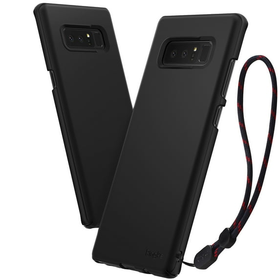 Ringke Slim (1+1 Pack) Case Compatible with Samsung Galaxy Note 8, PC Hard Skin Thin Cover - Black