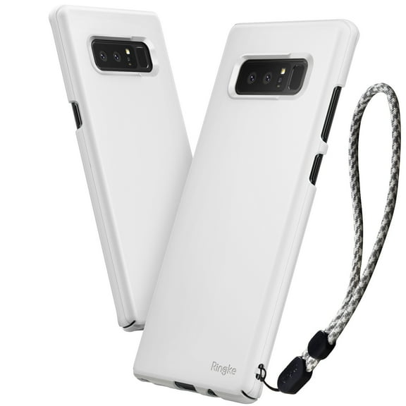 Ringke Slim (1+1 Pack) Case Compatible with Samsung Galaxy Note 8, PC Hard Skin Thin Cover - White