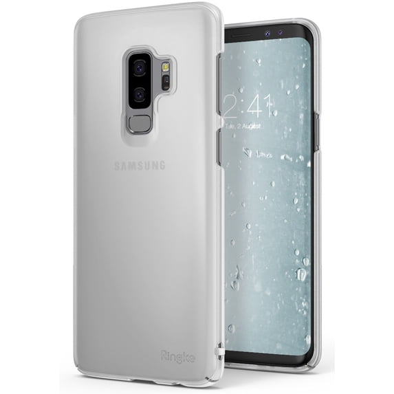 Ringke Slim Case Compatible with Samsung Galaxy S9 Plus, Lightweight Thin Soft Premium Coating Hard PC Cover - Frost White