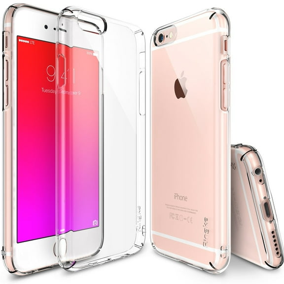 Ringke Slim Case Compatible with iPhone 6s Plus, Lightweight Thin Soft Premium Coating Hard PC Cover - Clear