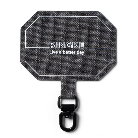 Ringke Spin Holder Link [360° Rotatable Ring Holder] for Universal Cell Phone Case Strap, Durable Tether Tab Lanyard Patch - Melange Gray