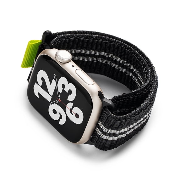 Ringke Sports Air Loop Band Compatible with Apple Watch 10 42mm, Apple Watch 41 / 40 / 38mm, Lightweight Breathable Woven Nylon for Men, Women - Black