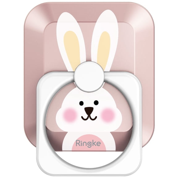 Ringke Square Ring Design 360 Rotation Grip Holder Light Car Attachment with Kickstand Cell Phone Stand for Apple iPhone X, iPhone 8, iPhone 8 Plus, Samsung Galaxy Note 8, Galaxy S8 Plus - RSR 8