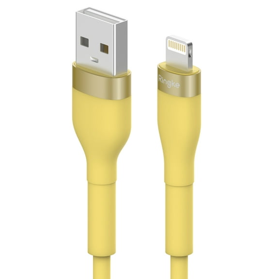 Ringke Super Fast Charging Pastel Cable for Type A to Lightning Cable 12W Power - 2m (6ft) - Yellow