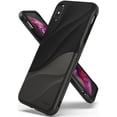 thumbnail image 1 of Ringke Wave Case Compatible with iPhone XS Max, Dual Layer Heavy Duty 3D Textured Protection Design Cover - Metallic Chrome, 1 of 8