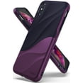 thumbnail image 1 of Ringke Wave Case Compatible with iPhone XS Max, Dual Layer Heavy Duty 3D Textured Protection Design Cover - Metallic Purple, 1 of 8