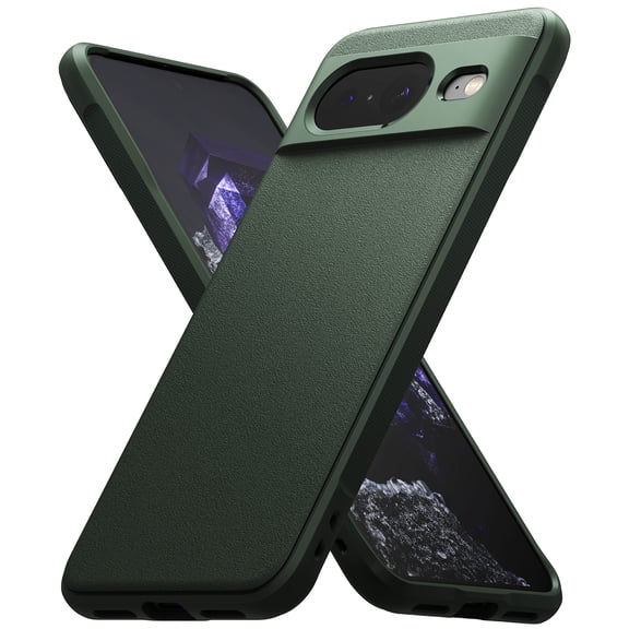 Ringke for Google Pixel 8 [Onyx] Anti-Fingerprint Heavy Duty Shockproof Grip Hard Case - Dark Green