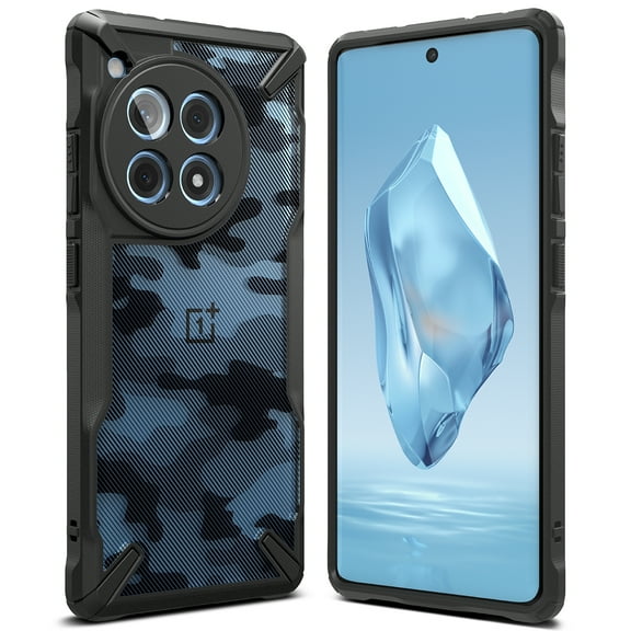 Ringke for OnePlus 12R [Fusion-X] Heavy Duty Rugged Lightweight Slim Durable Protection - Camo Black