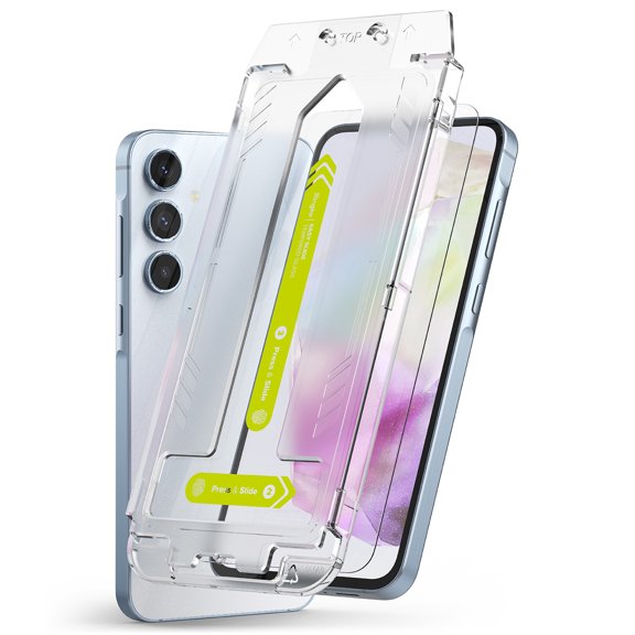 Ringke for Samsung Galaxy A35 5G Shatterproof [Easy Slide Tempered Glass] Screen Protector
