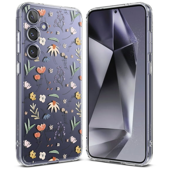 Ringke for Samsung Galaxy S24 Ultra S24 Plus S24 Ringke [Fusion Design] Anti-Yellowing Clear Shockproof Heavy Duty Flower Case