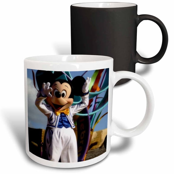 3drose, Ringleader Mouse Dancing Through the Paths of the Park, 11oz Magic Transforming Mug