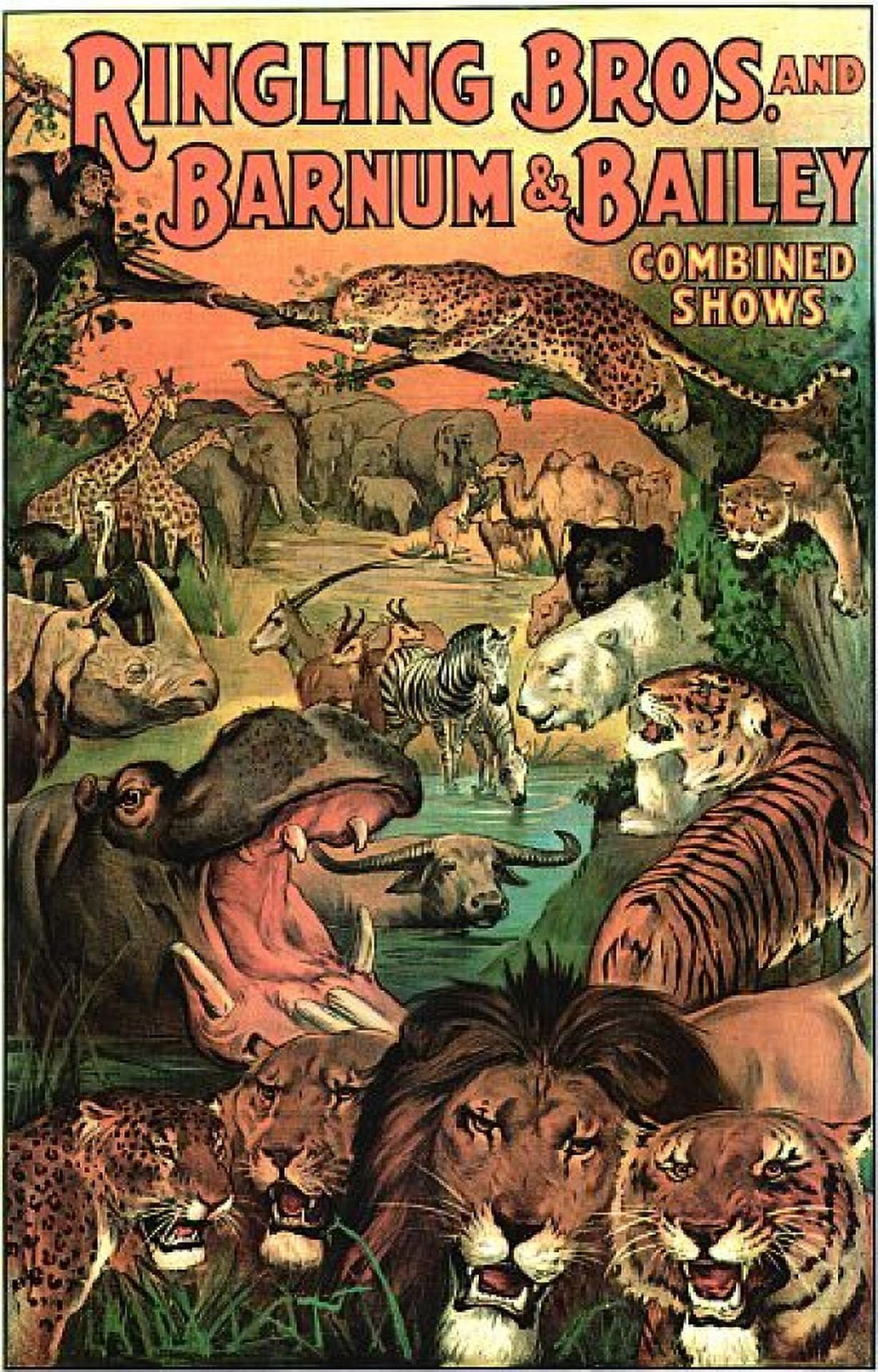 Ringling Bros Barnum & Bailey Wild Animals Canvas Art - (36 x 54)