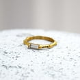 thumbnail image 1 of Ringmasters Bamboo Gold Colored Stainless Steel Choose the Right CTR Ring Size 9.5, 1 of 6