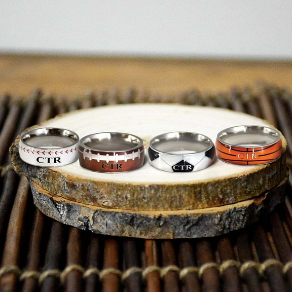 Ringmasters Baseball Stainless Steel Choose the Right CTR Ring Size 8
