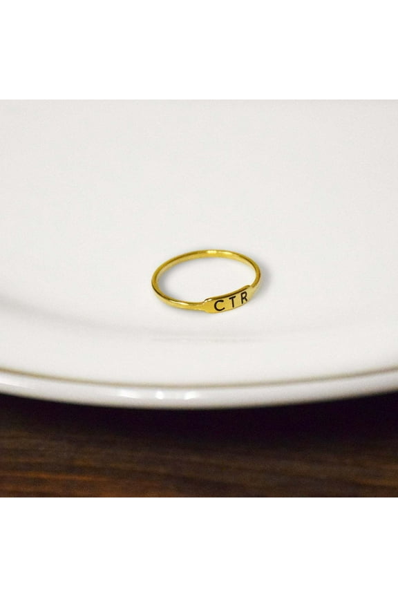 Bracket Gold Colored Stainless Steel Choose the Right CTR Ring Size 8