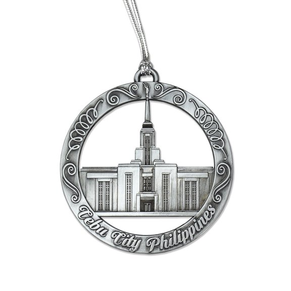 Ringmasters Cebu Philippines Temple 2.5 inch Zinc Alloy Casted Antique Silver Ornament