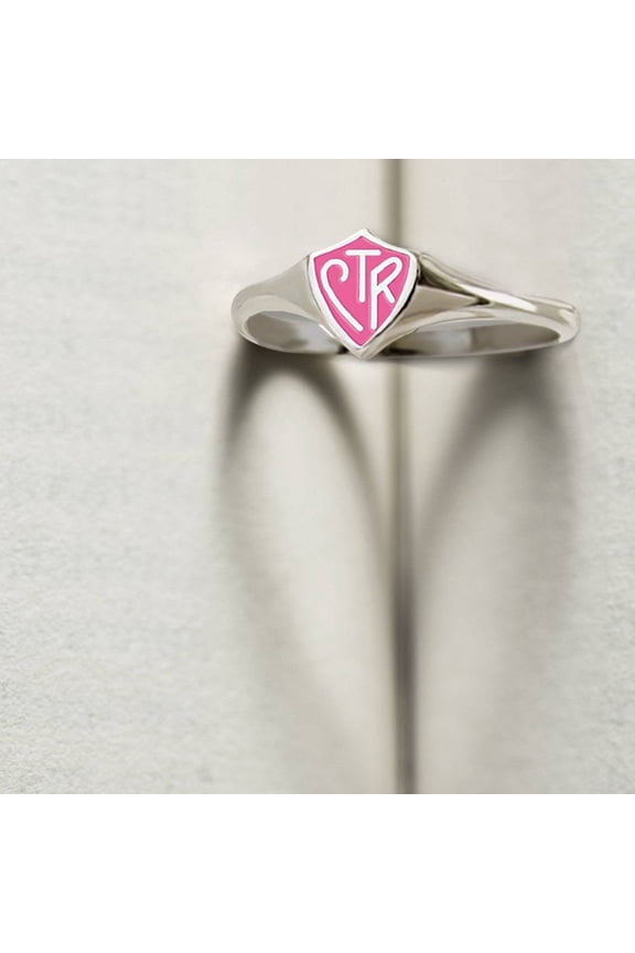 Ringmasters Classic Mini Pink Shield Stainless Steel Choose the Right CTR Ring Size 3.5