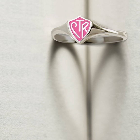 Ringmasters Classic Mini Pink Shield Stainless Steel Choose the Right CTR Ring Size 4.5