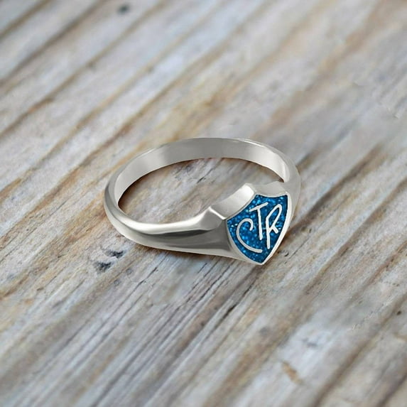 Ringmasters Classic Regular Blue Shield Sterling Silver Choose the Right CTR Ring Size 10