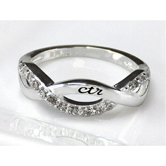 Ringmasters Crossover Premium Sterling Silver with CZ Stones Choose the Right CTR Ring Size 7