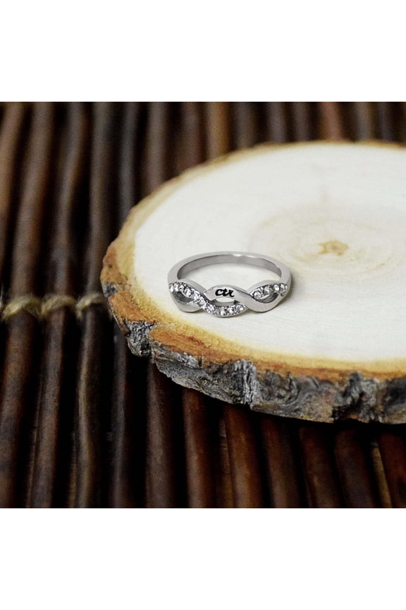 Ringmasters Crossover Stainless Steel with CZ Stones Choose the Right CTR Ring Size 7