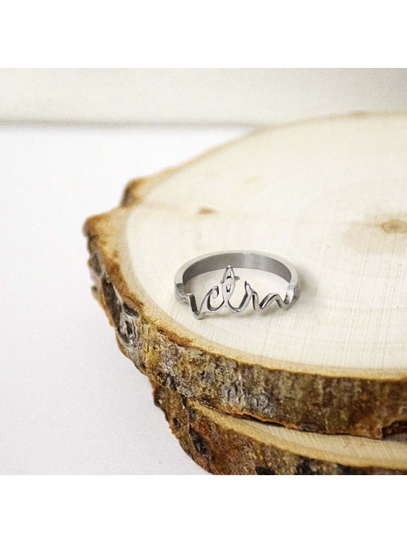Ringmasters Cursive Stainless Steel Choose the Right CTR Ring Size 8