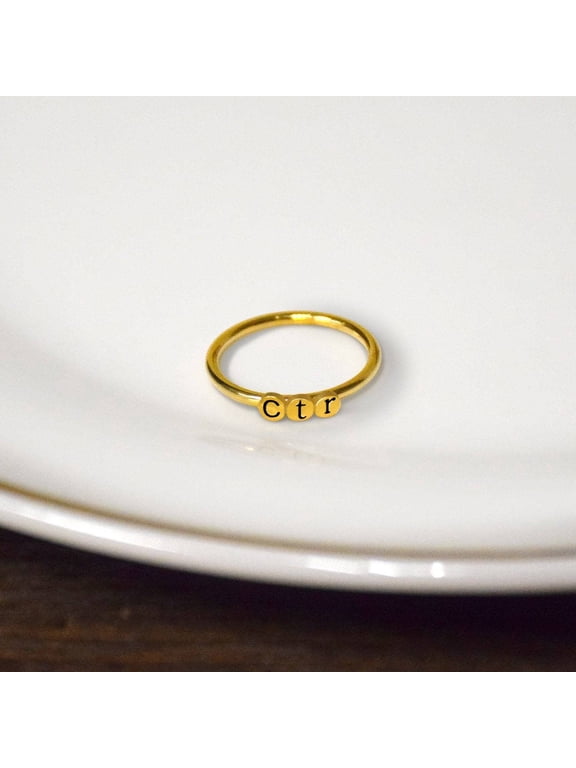Ringmasters Dainty Gold Colored Stainless Steel Choose the Right CTR Ring Size 11