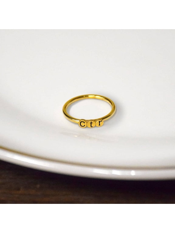 Ringmasters Dainty Gold Colored Stainless Steel Choose the Right CTR Ring Size 7.5