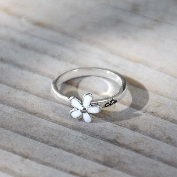 Ringmasters Daisy Stainless Steel with Enamel Choose the Right CTR Ring Size 5