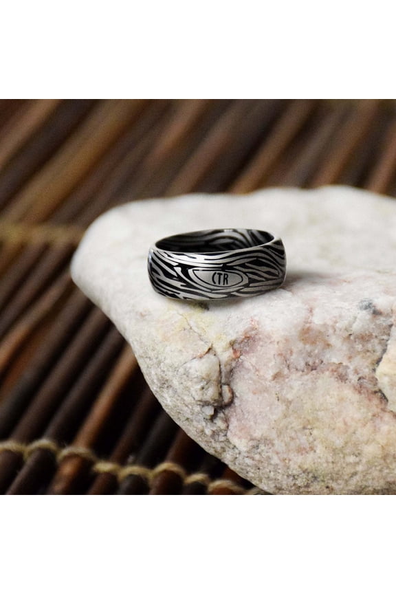 Ringmasters Damascus Tungsten Choose the Right CTR Ring Size 12