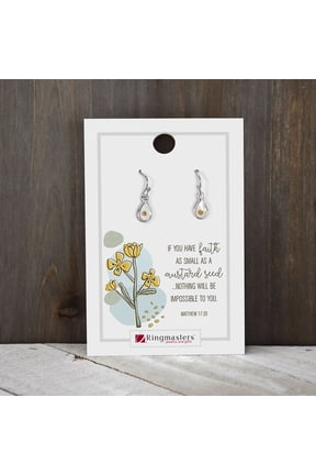 Ringmasters Faith as a Mustard Seed Epoxy Earrings