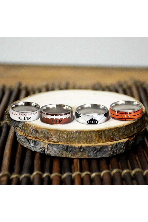 Ringmasters Football Stainless Steel Choose the Right CTR Ring Size 7