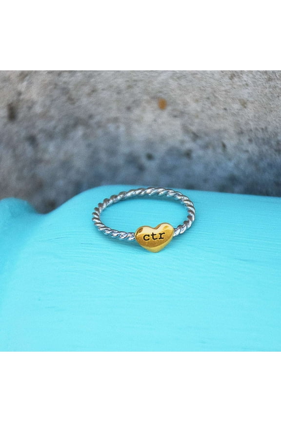 Ringmasters Heart Strings Stainless Steel Choose the Right CTR Ring Size 8.5