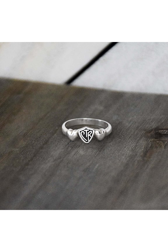 Ringmasters Satin Hearts Sterling Silver Choose the Right CTR Ring Size 4