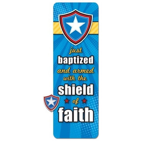 Ringmasters Shield of Faith Pin and Bookmark Baptism Gift