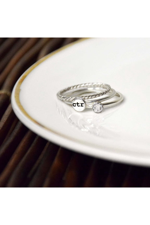 Ringmasters Shimmer Stackable Stainless Steel Choose the Right CTR Ring Size 4