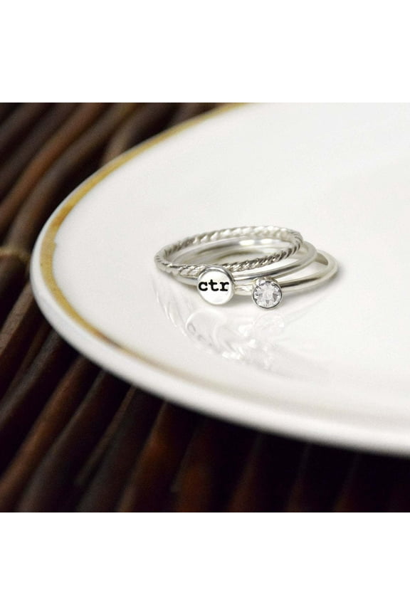 Ringmasters Shimmer Stackable Stainless Steel Choose the Right CTR Ring Size 6.5