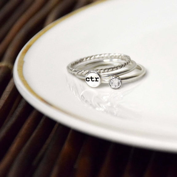 Ringmasters Shimmer Stackable Stainless Steel Choose the Right CTR Ring Size 6