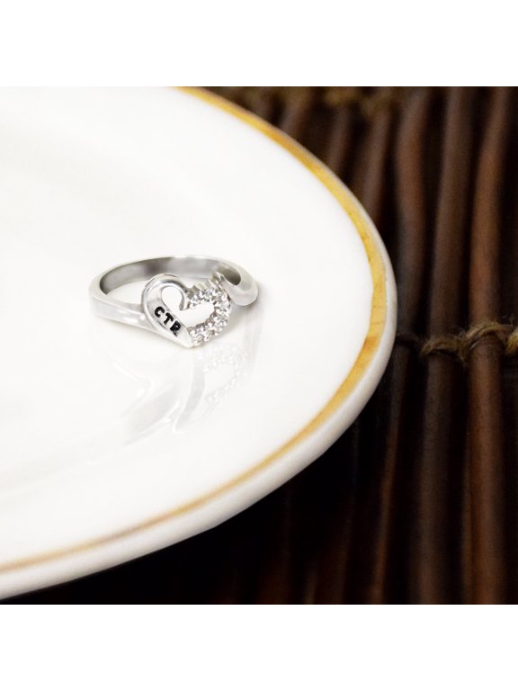 Ringmasters Sweetheart with Stones Sterling Silver Choose the Right CTR Ring Size 3.5