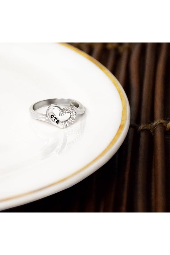 Ringmasters Sweetheart with Stones Sterling Silver Choose the Right CTR Ring Size 9