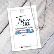 Ringmasters True J.O.Y. Silver Colored Script Necklace