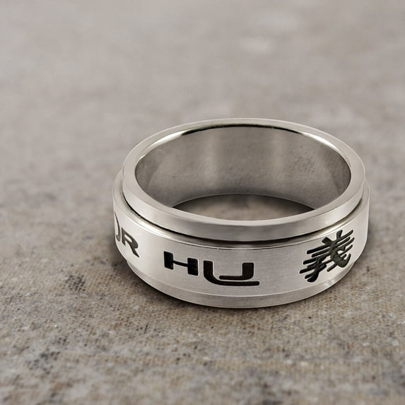 Ringmasters Universal Multi-language Spinner Stainless Steel Choose the Right CTR Ring Size 8