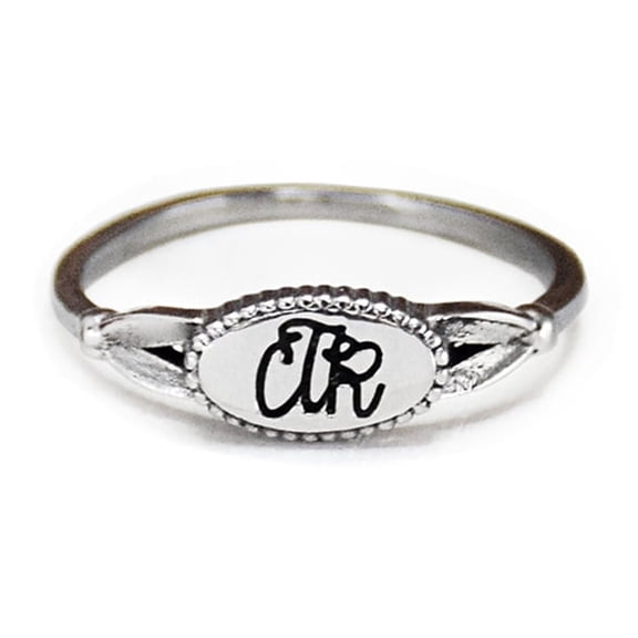 Ringmasters Vintage Oval Stainless Steel CTR Choose the Right Ring Size 7.5