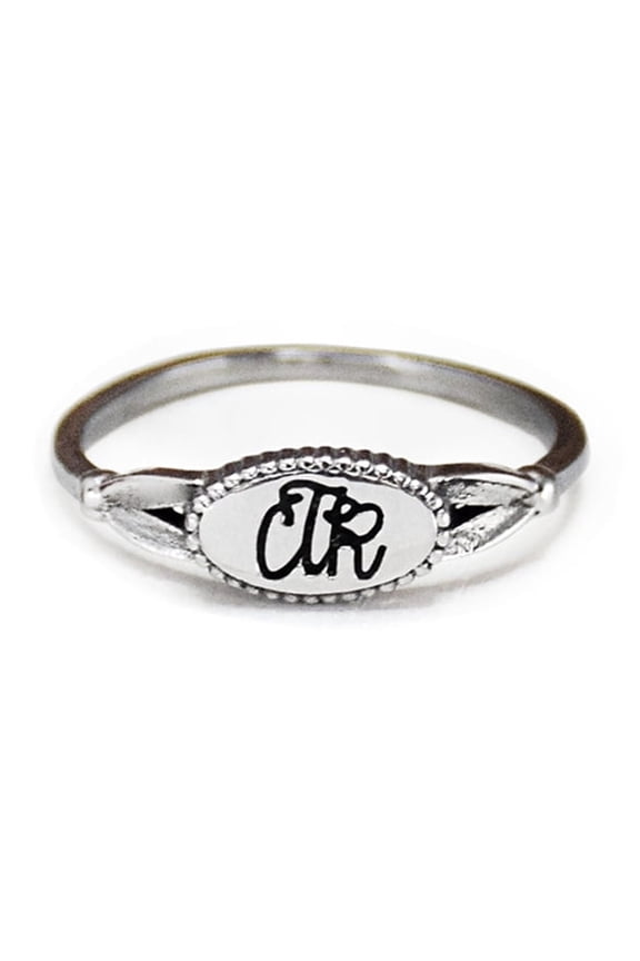 Ringmasters Vintage Oval Stainless Steel CTR Choose the Right Ring Size 7