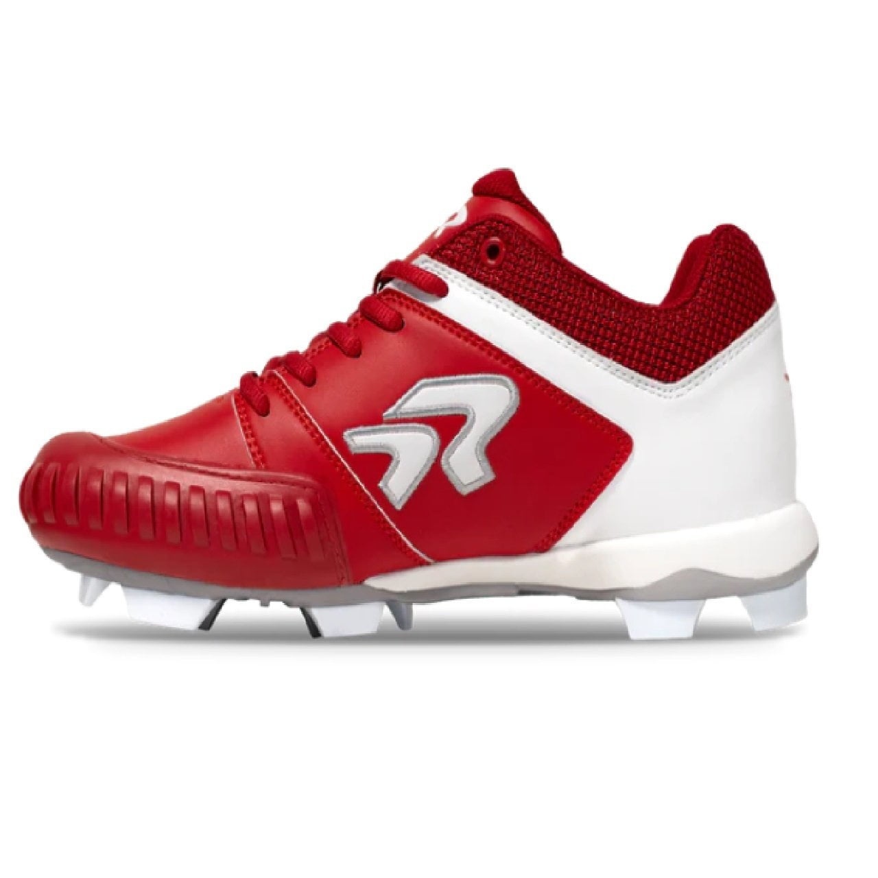 Ringor Flite Softball Cleat With Pitching Toe Molded Red