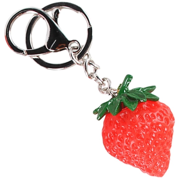 MIPCASE Fruit Keychain Bag Strawberry Shaped Key Chain Decorative Item Gift Giving 1Pack