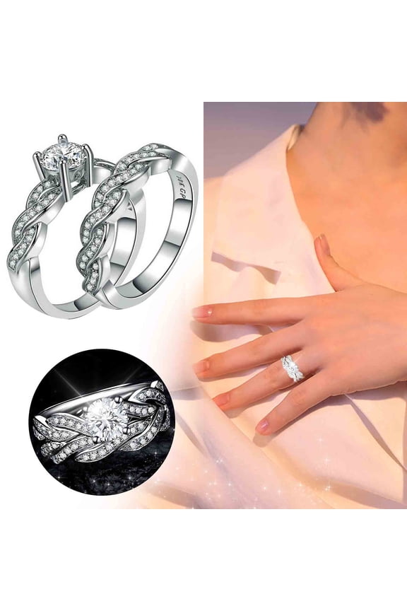 Rings Couple Ring Silver Rings Engagement Wedding Band Ring, 6.46 cm, Silver
