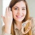 Rings Creative Six Prong Ring Diamond Opening Adjustable Decoration