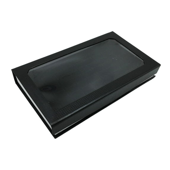 Rings Display Tray 72 Hole with Clear Lid Storage Box for Shops Home Showrooms Black